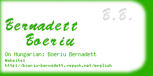 bernadett boeriu business card